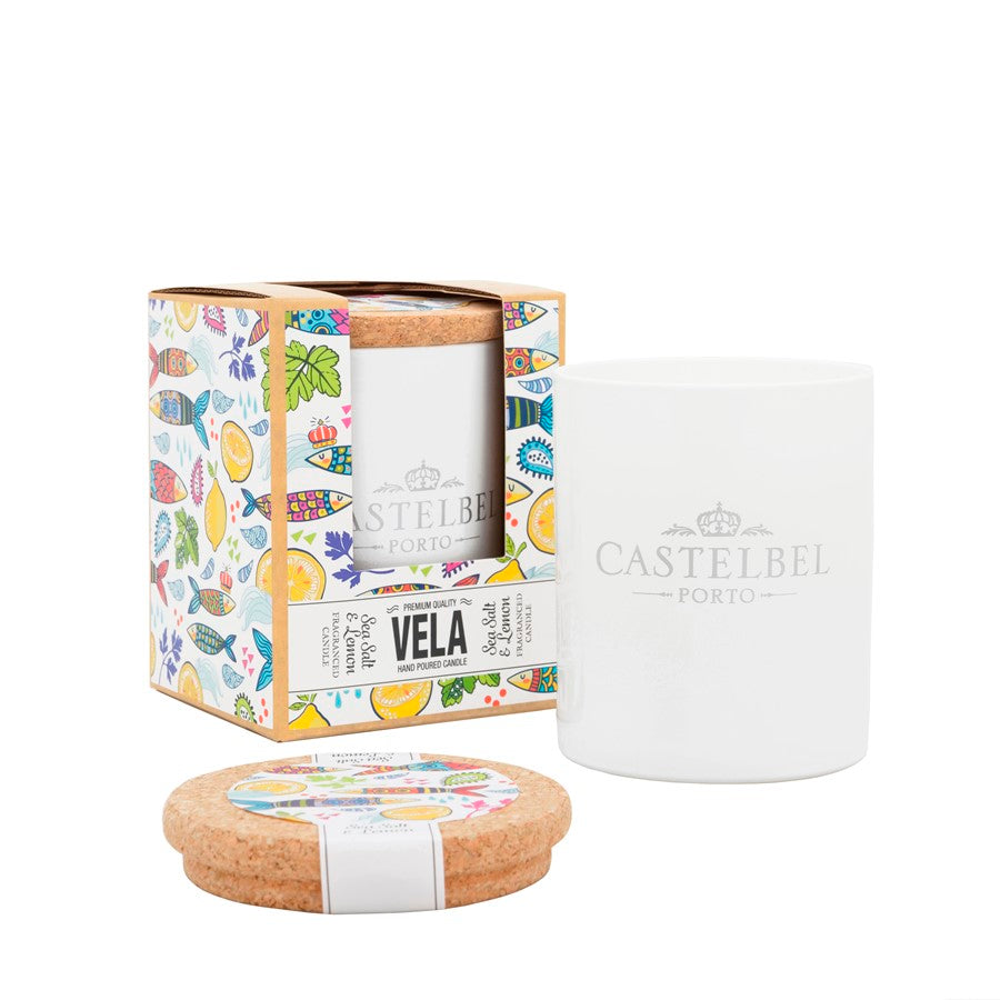 CASTELBEL נר ארומטי סרדין Lemon & Sea Salt