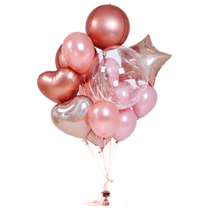 זר בלונים רוז גולד