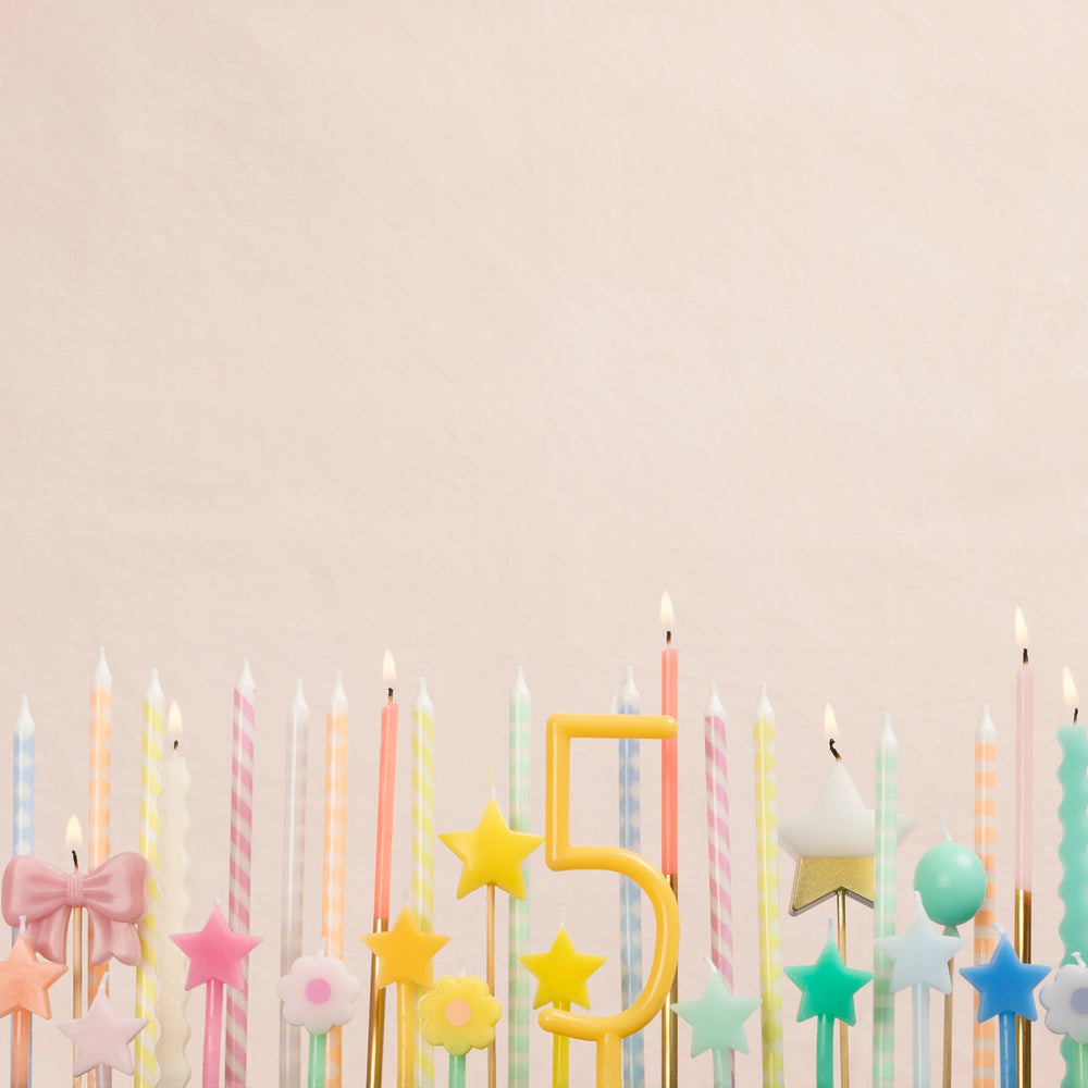 נרות פסטל מעוטרים  Meri Meri