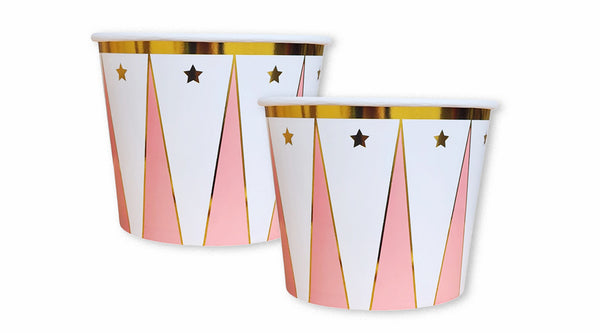 דלי משולשים ורודים הטבעות זהב