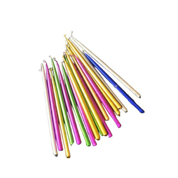 נרות חנוכה צבעוניים מטאלים