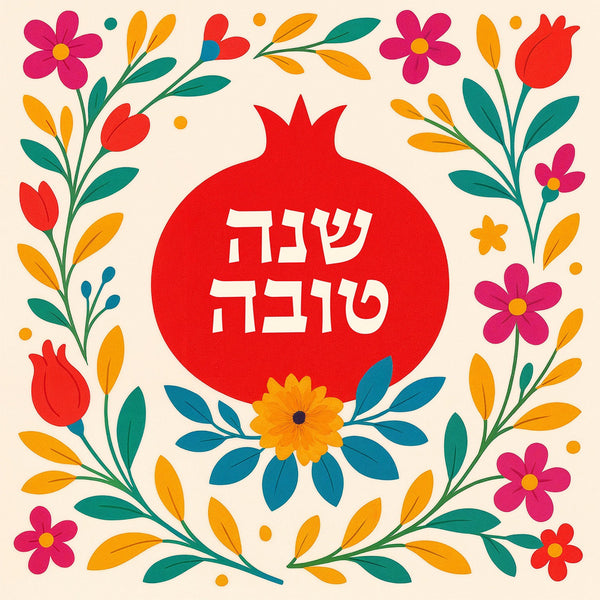 מפיות רימון ופרחים