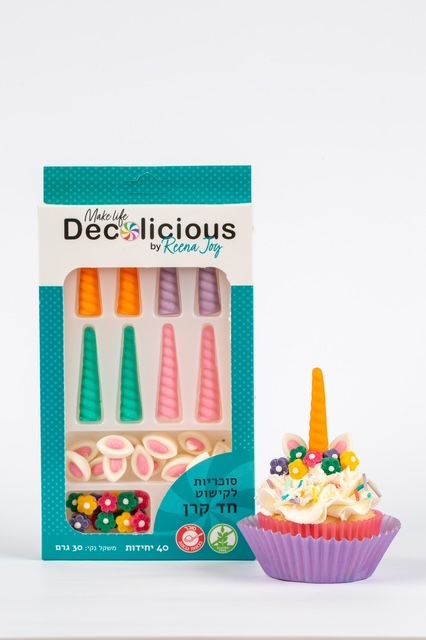 מארז קישוטי בצק סוכר - חד קרן