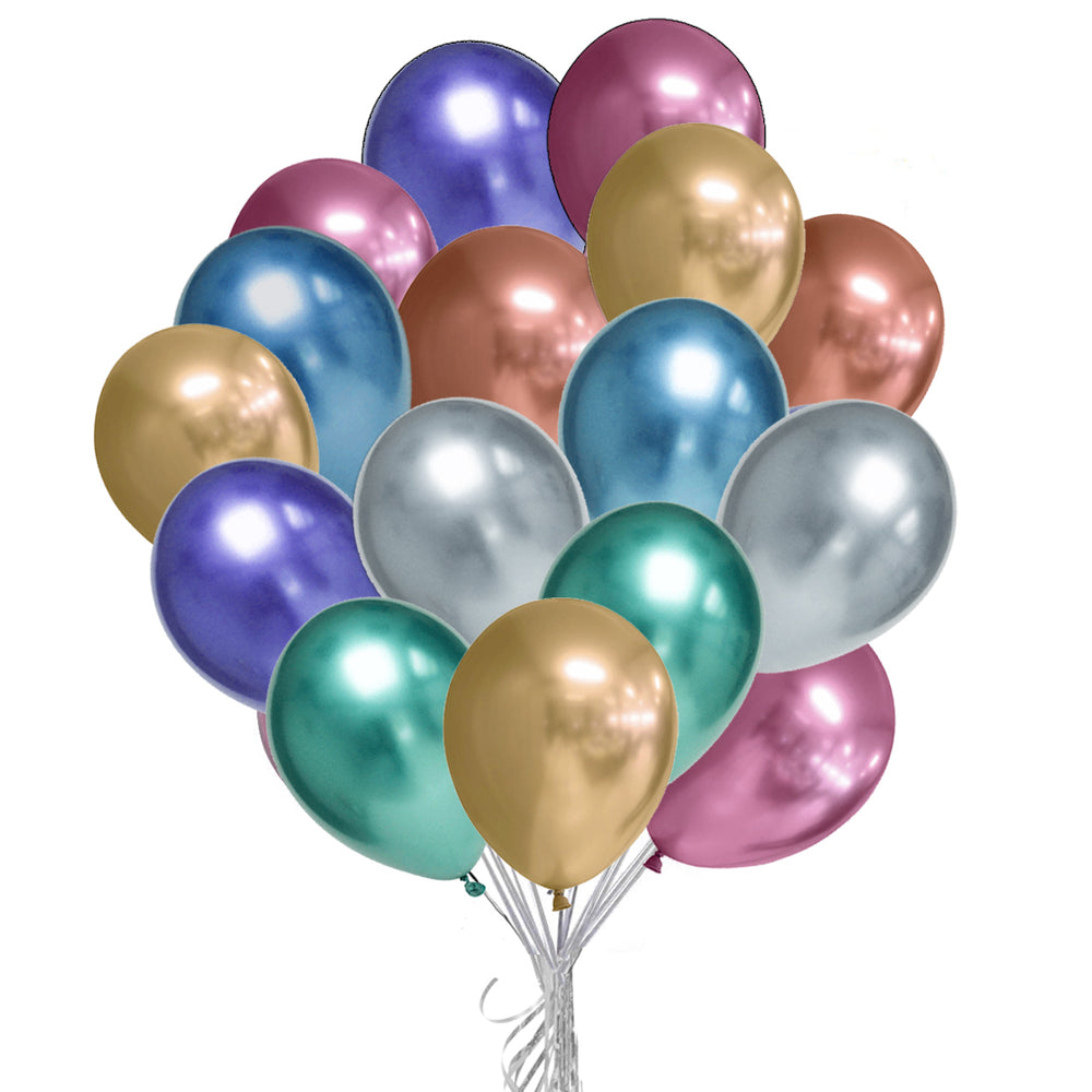 זר בלוני כרום צבעוני