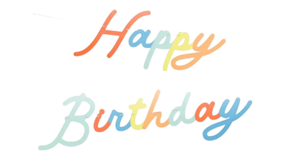 ‫שרשרת HAPPY BIRTHDAY צבעונית | MERI MERI