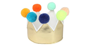 כתר זהב עם פונפונים - meri meri