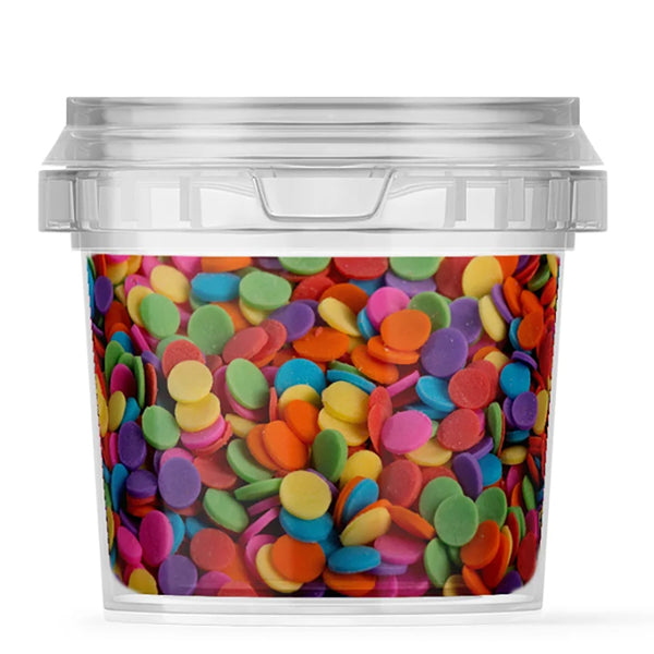 סוכריות לעוגה בצורת קונפטי צבעוני