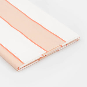 meri meri מפת נייר פסים צבע אפרסק