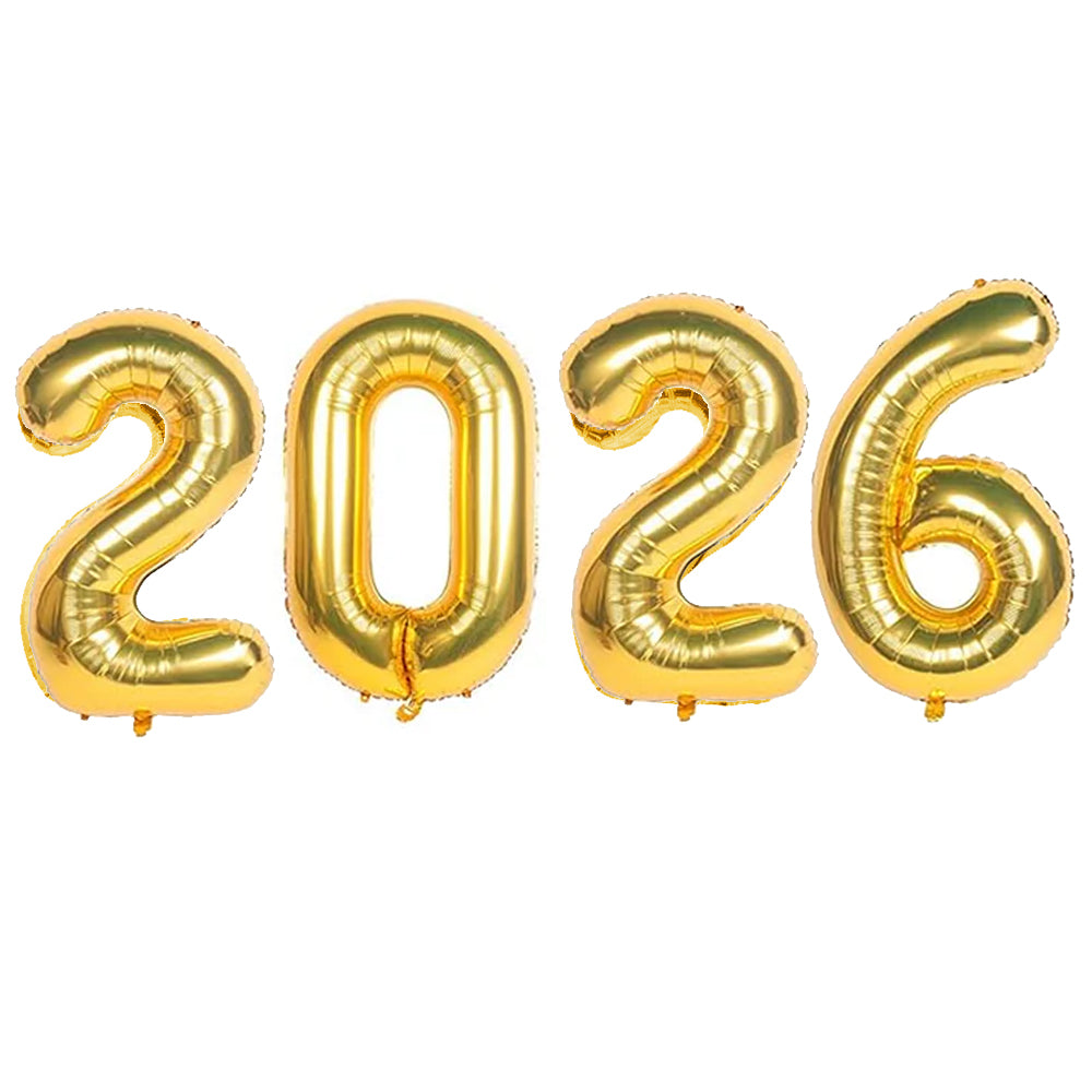 בלוני מיילר זהב 2026 – 80 ס״מ (לניפוח עצמי)