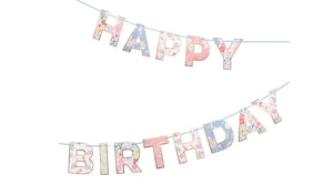 גרלנדת פרחים happy birthday - meri meri