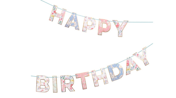 גרלנדת פרחים happy birthday - meri meri