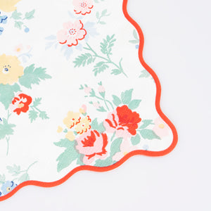 מפיות גדולות פרחים וינטג׳ - meri meri