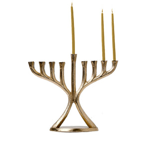 חנוכיה זהב מעוצבת 22סמ