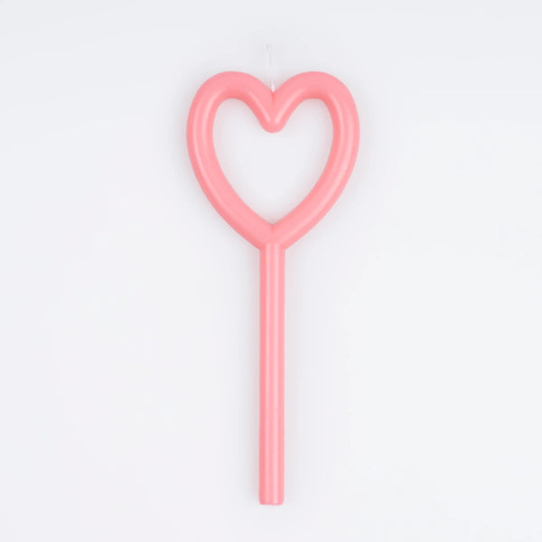 נר לב ורוד- Meri Meri