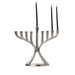 חנוכיה כסף מעוצבת 22סמ