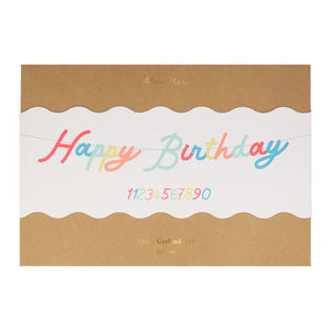 שלט יום הולדת מותאם אישית - meri meri