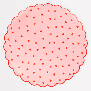 צלחות לבבות- קטנות- Meri Meri