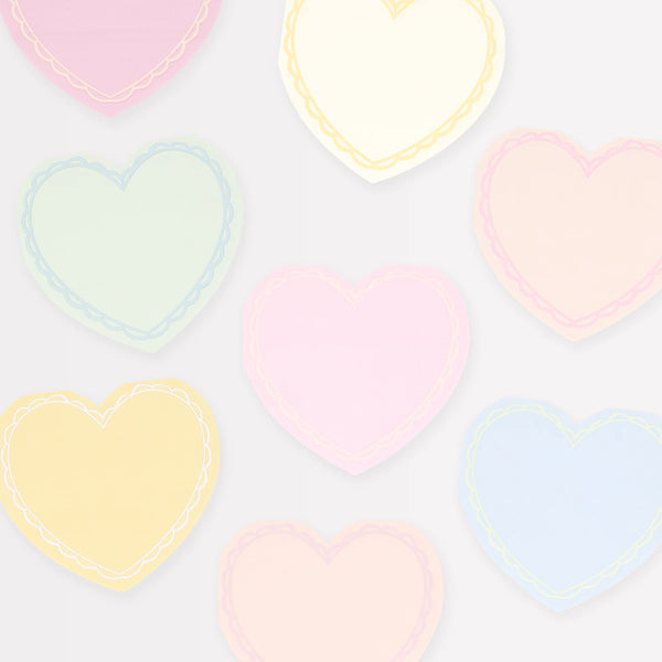 מפיות קטנות בצורת לב Meri Meri