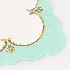 מפיות נייר גדולות בגווני פסטל ועיטורי זהב Meri Meri