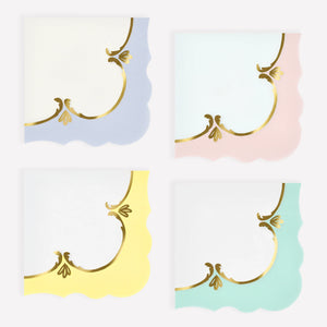 מפיות נייר קטנות פסטל זהב Meri Meri