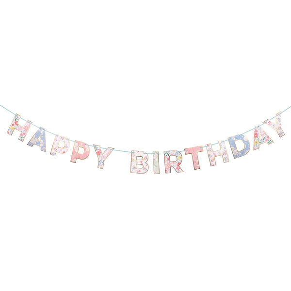 גרילנדת יום הולדת Happy Birthday פרחוני- meri meri