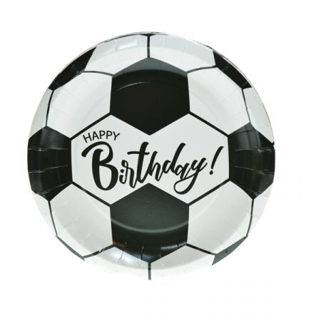 צלחות כדורגל קטנות מנייר