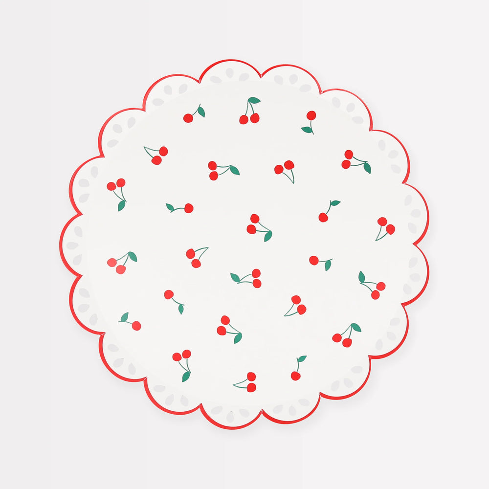 צלחות דובדבנים גדולה - Meri Meri