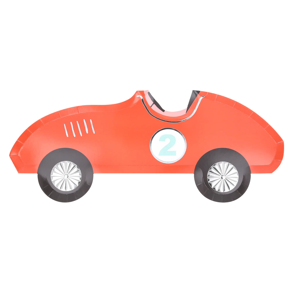 Meri Meri- צלחות נייר מכונית מירוץ