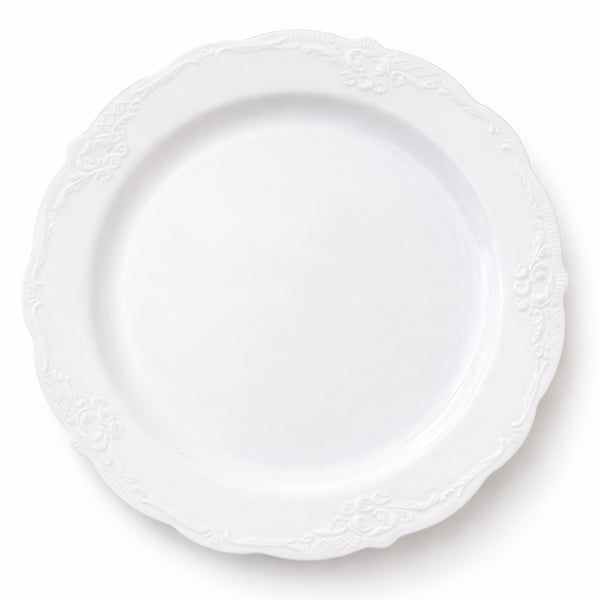 צלחות וינטאג׳ לבנות גדולות