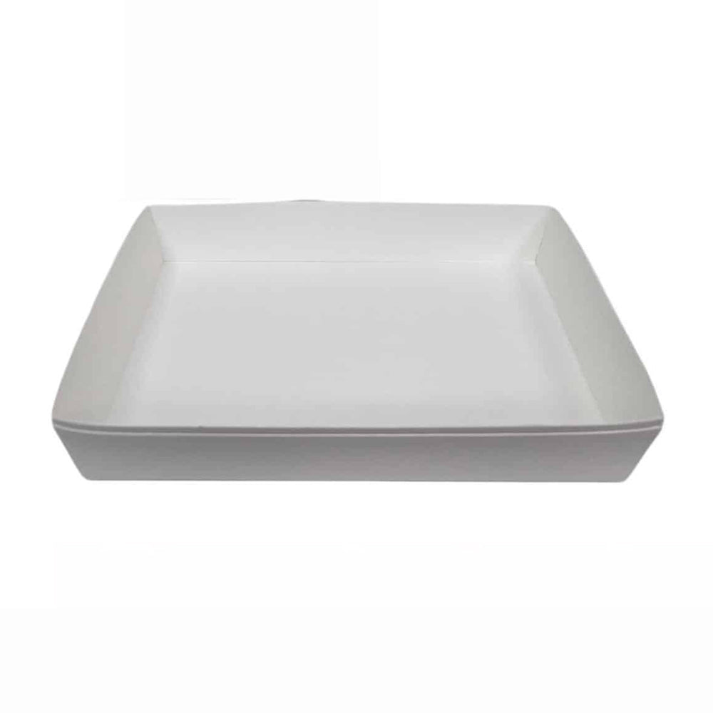 חבילת 3 תבניות נייר בינוניות לאפיה 28.5/19/5 ס"מ- לבן