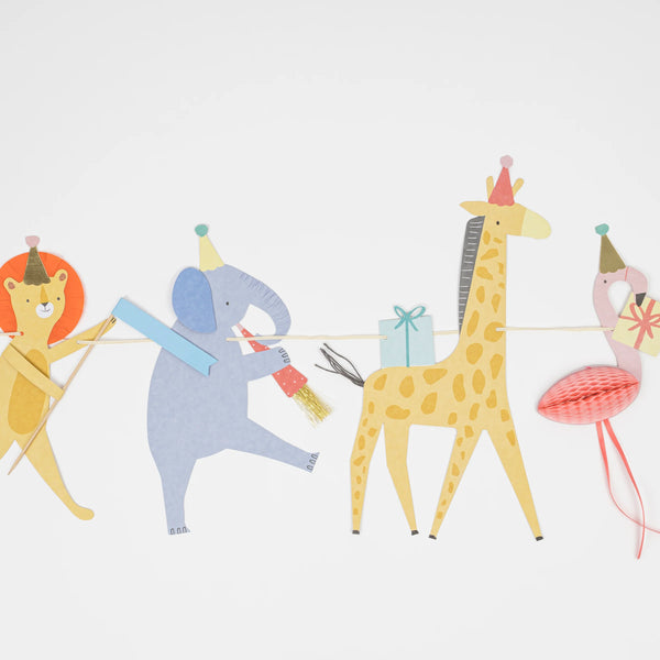 גרלנדת מסיבת חיות  - meri meri