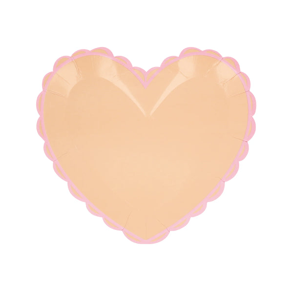 צלחות בצורת לב גדולות- Meri Meri