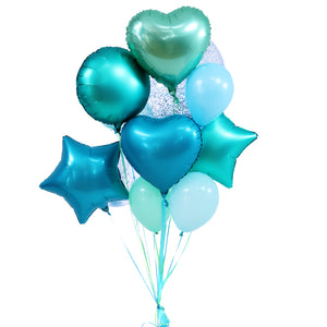 זר בלונים טורקיז