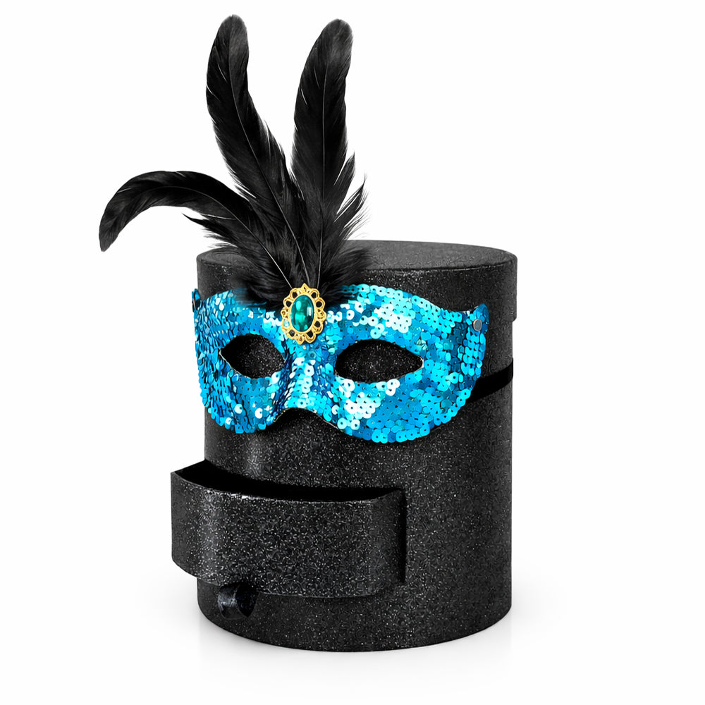 קופסא שחורה מנצנצת למשלוח מנות