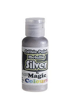 צבע מאכל מטאלי - כסף