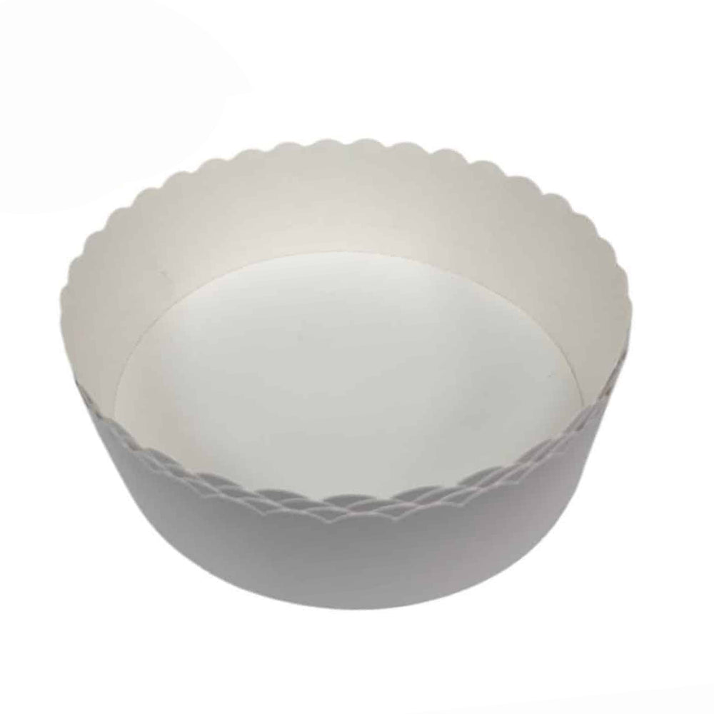 חבילת 4 תבניות נייר עגולות לאפיה 22/6 ס"מ- לבן