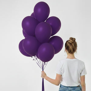 10 בלונים בצבע סגול- ללא ניפוח