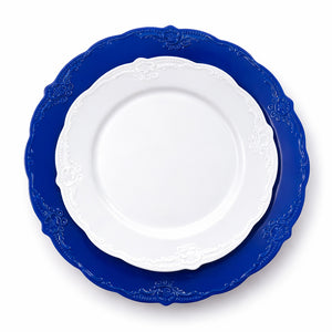 סט צלחות וינטאג׳ כחול לבן