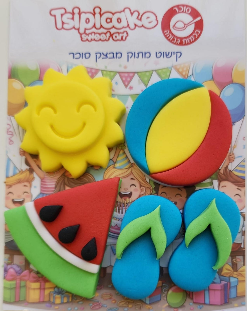 סט אביזרי קיץ לקישוט בצק סוכר
