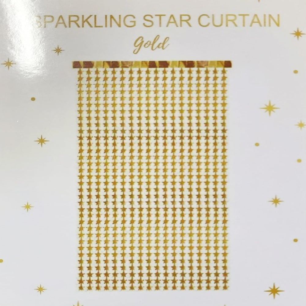 וילון כוכבים זהב 2 מטר × 1 מטר