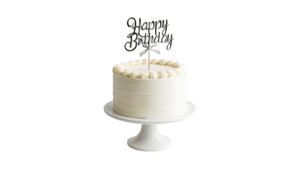טופר לעוגה מובלט Happy Birthday
