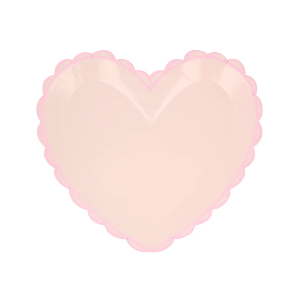 צלחות בצורת לב גדולות- Meri Meri