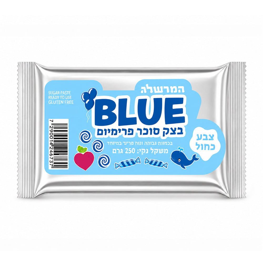 בצק סוכר טבעוני - כחול