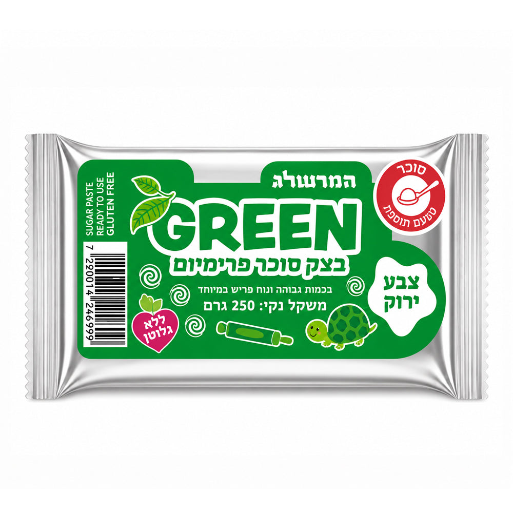בצק סוכר טבעוני - ירוק