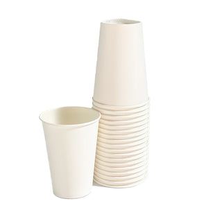 יחידות 50 כוסות נייר לבנות מתכלות