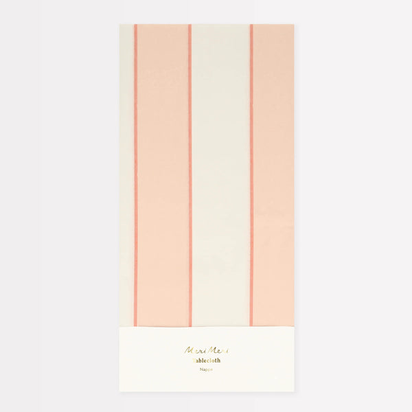 meri meri מפת נייר פסים צבע אפרסק