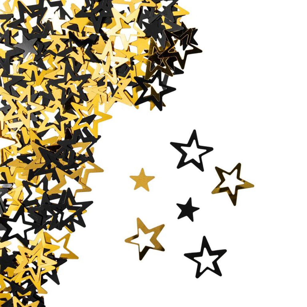 קונפטי כוכבים זהב שחור