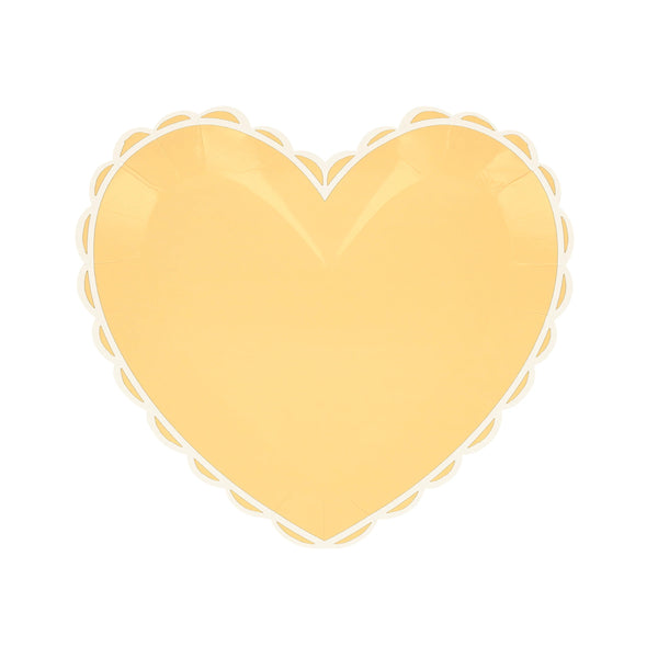 צלחות בצורת לב גדולות- Meri Meri