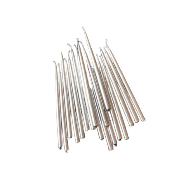 נרות חנוכה כסף מטאלי