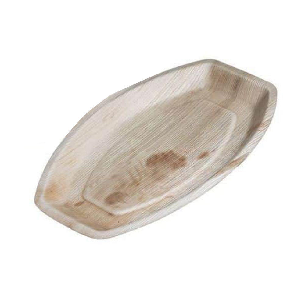 שלושה מגשים אובלים מתכלים מעלי דקל